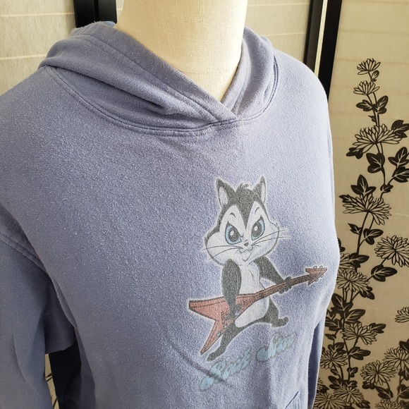 [Looney Tunes] Pussyfoot Pepe LePew Blue Purple Hoodie Sweatshirt - Picture 2 of 8